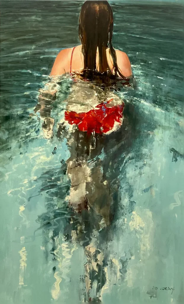 Liz Gray's Night Swim, 120 x 180 cm, oil on canvas